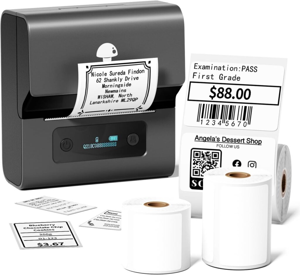 Phomemo M221 Label Printer with 3 Rolls Labels